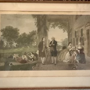 Washington and Lafayette on the Porch of Mount Vernon, 1784, by Thomas Oldham Barlow