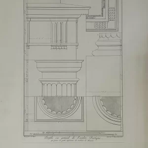 Profils en grand de l'order Dorique qui forme la partie de l'interieure du tombeau de Mamia